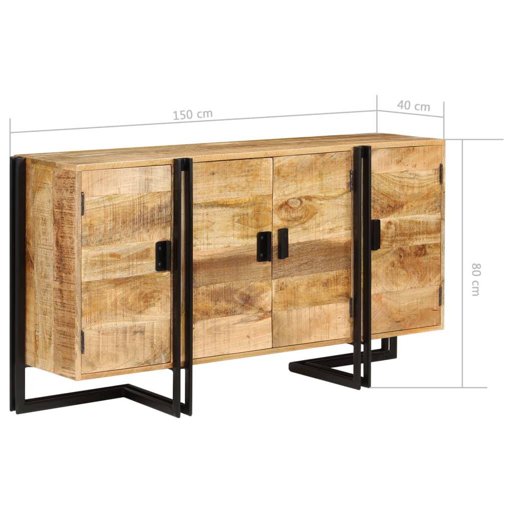 Dressoir 150x40x80 cm massief mangohout