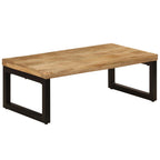 Salontafel 100x50x35 cm massief mangohout en staal