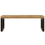 Salontafel 100x50x35 cm massief mangohout en staal