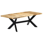 Eettafel 200x100x75 cm massief mangohout