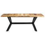 Eettafel 200x100x75 cm massief mangohout