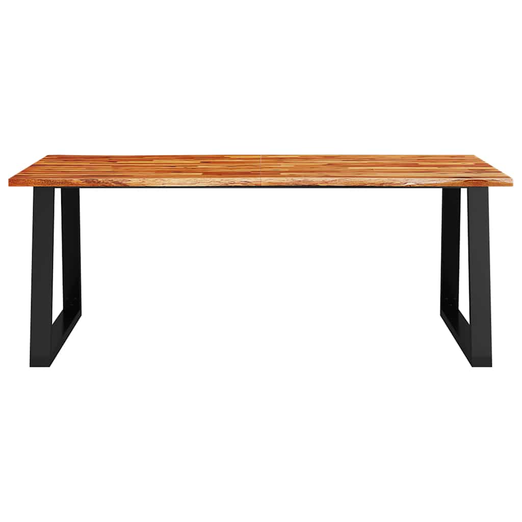 Eettafel met natuurlijke rand 200x90x75 cm massief acaciahout