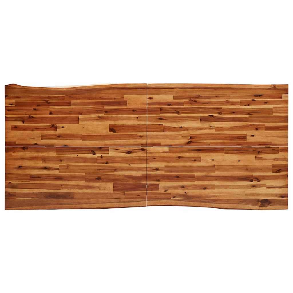 Eettafel met natuurlijke rand 200x90x75 cm massief acaciahout