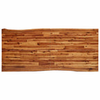 Eettafel met natuurlijke rand 200x90x75 cm massief acaciahout