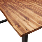 Eettafel met natuurlijke rand 200x90x75 cm massief acaciahout