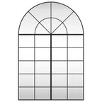 Wandspiegel boog 100x150 cm ijzer zwart
