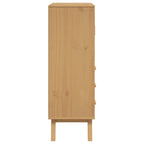 Hoge kast OLDEN 85x43x125 cm massief grenenhout bruin