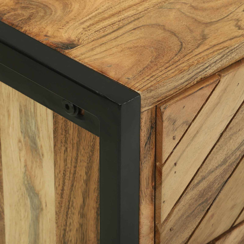 Wandtafel met lade Bruin 90 x 35 x 80 cm Massief Acaciahout