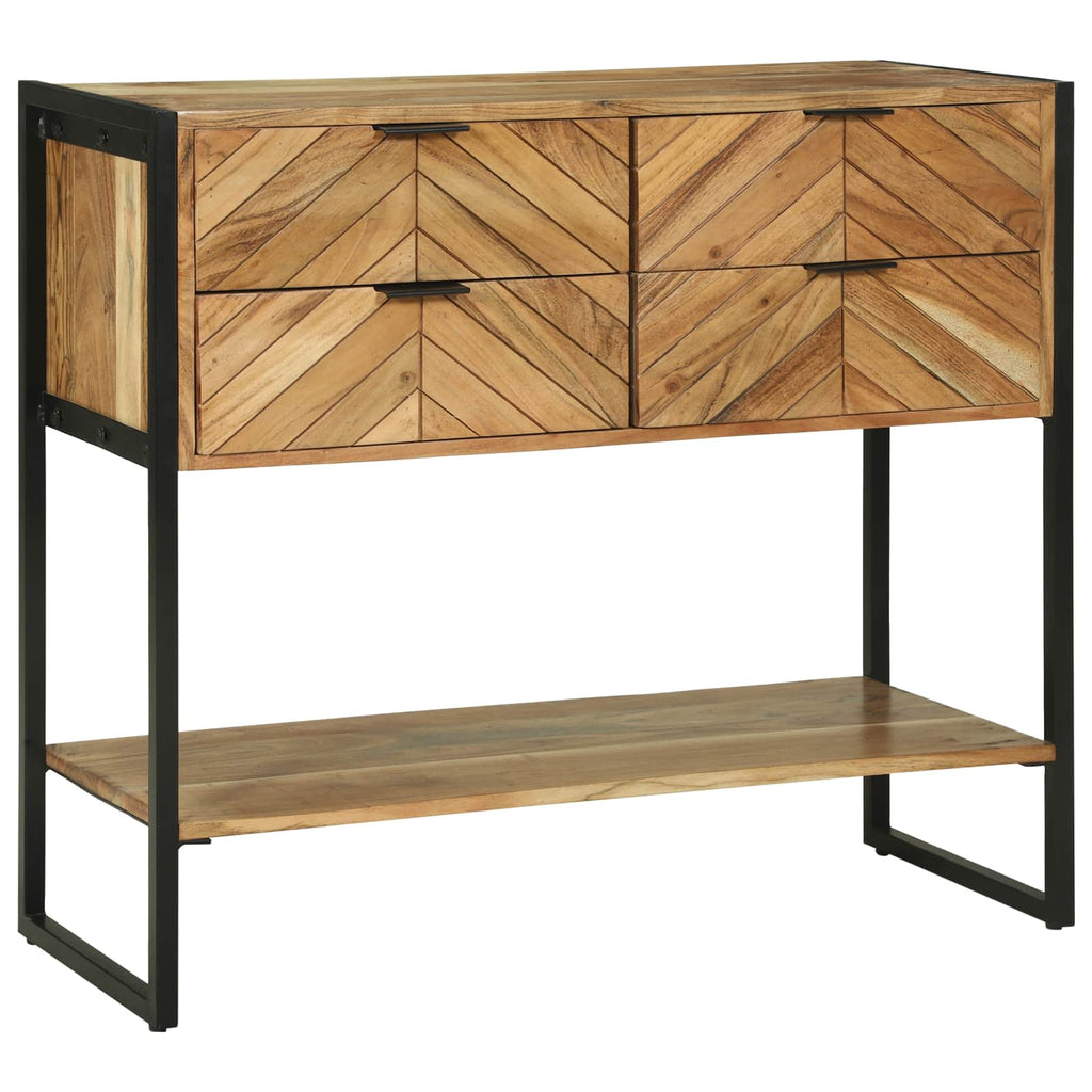 Wandtafel met lade Bruin 90 x 35 x 80 cm Massief Acaciahout