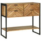 Wandtafel met lade Bruin 90 x 35 x 80 cm Massief Acaciahout