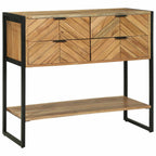 Wandtafel met lade Bruin 90 x 35 x 80 cm Massief Acaciahout