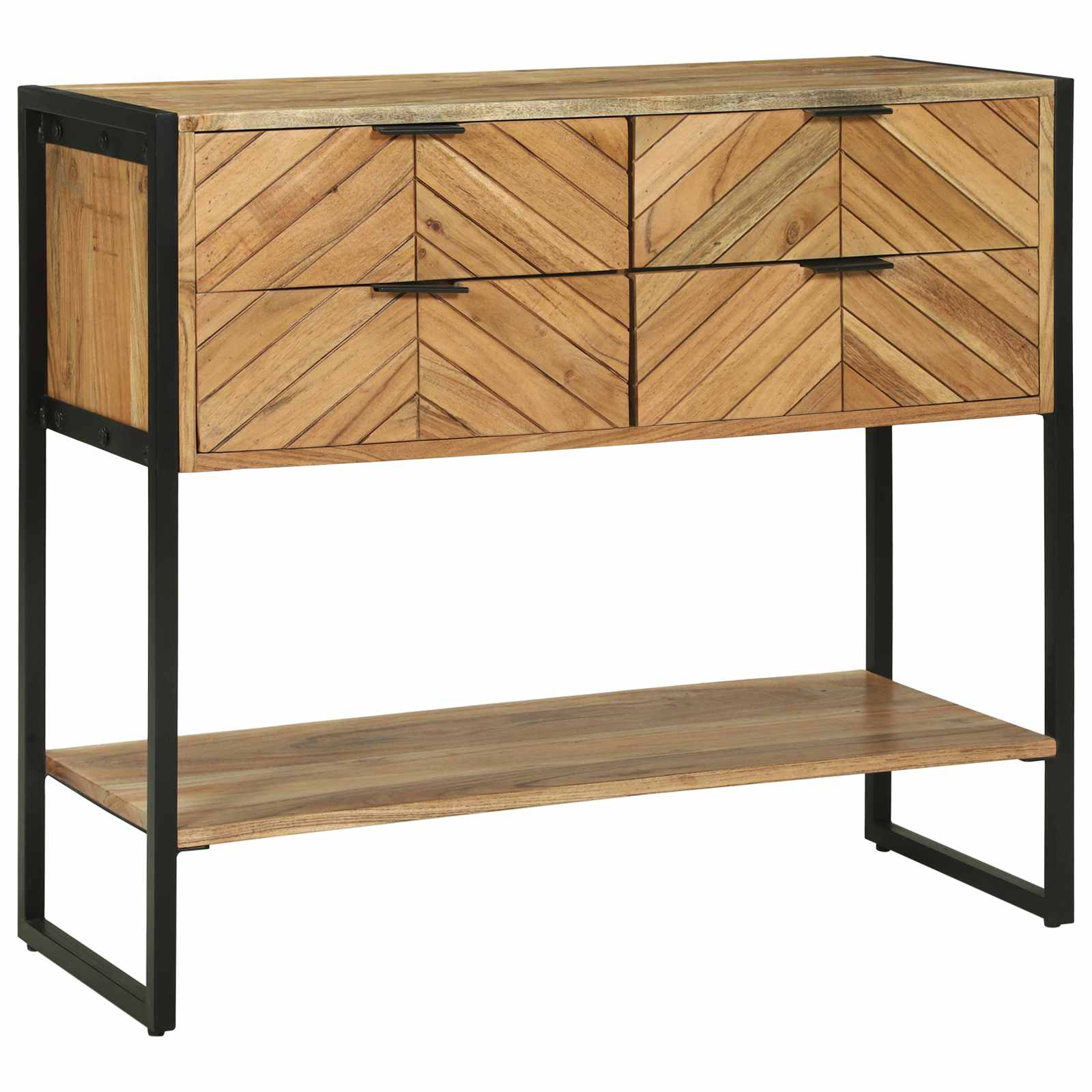 Wandtafel met lade Bruin 90 x 35 x 80 cm Massief Acaciahout