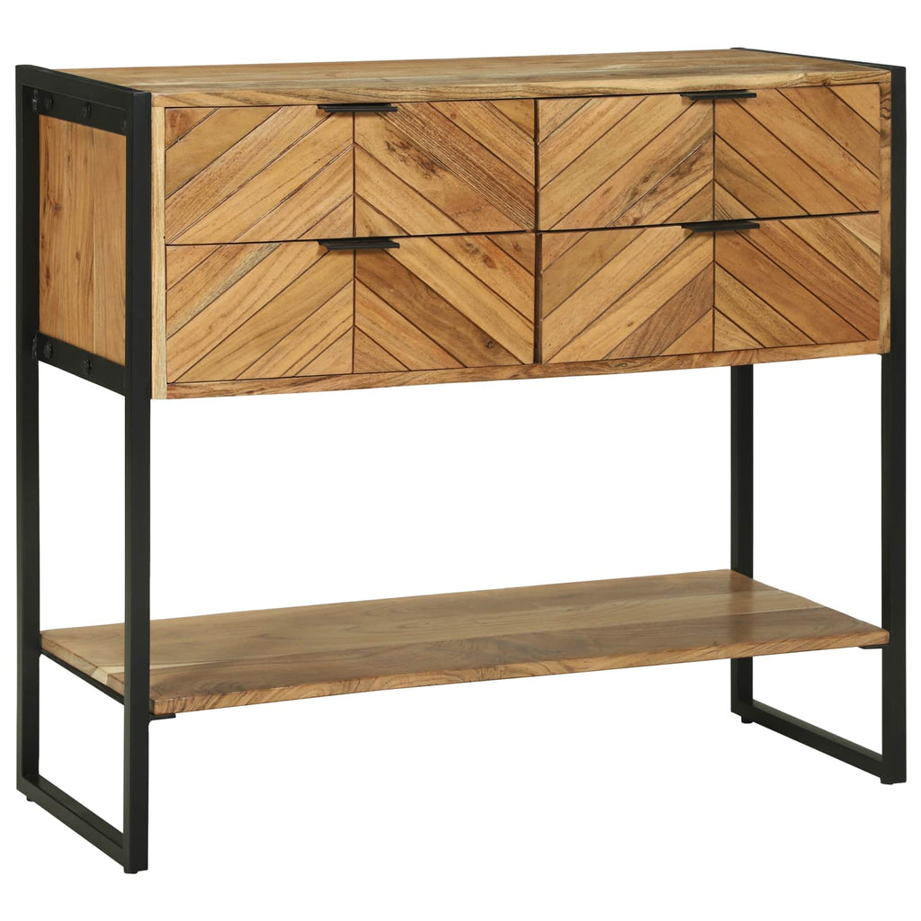 Wandtafel met lade Bruin 90 x 35 x 80 cm Massief Acaciahout