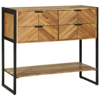 Wandtafel met lade Bruin 90 x 35 x 80 cm Massief Acaciahout