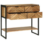 Wandtafel met lade Bruin 90 x 35 x 80 cm Massief Acaciahout