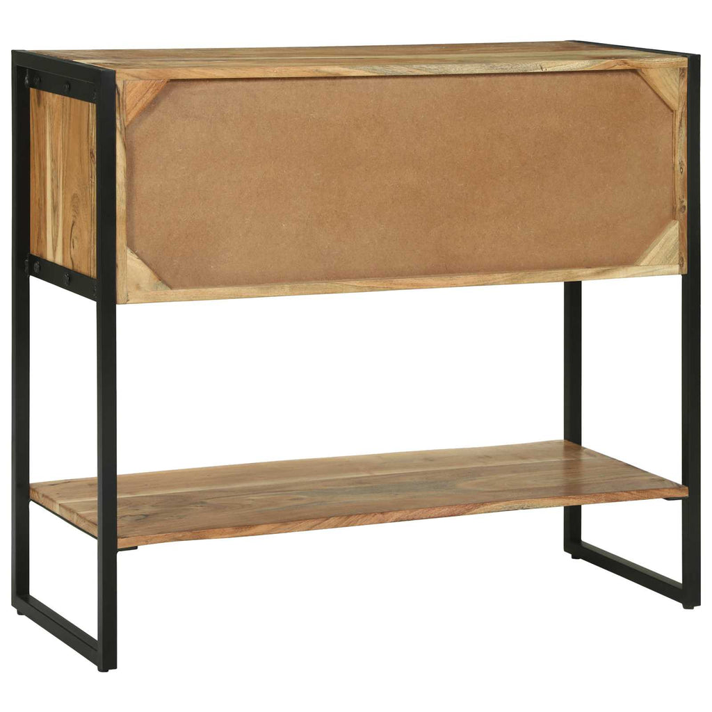 Wandtafel met lade Bruin 90 x 35 x 80 cm Massief Acaciahout