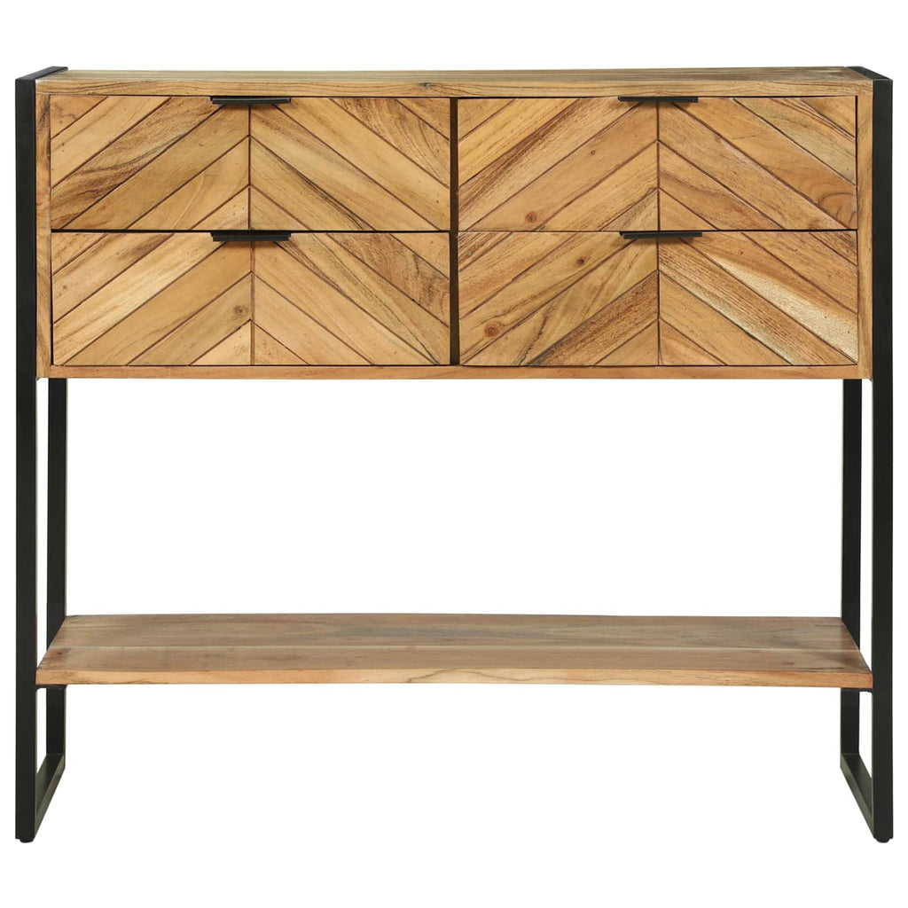 Wandtafel met lade Bruin 90 x 35 x 80 cm Massief Acaciahout