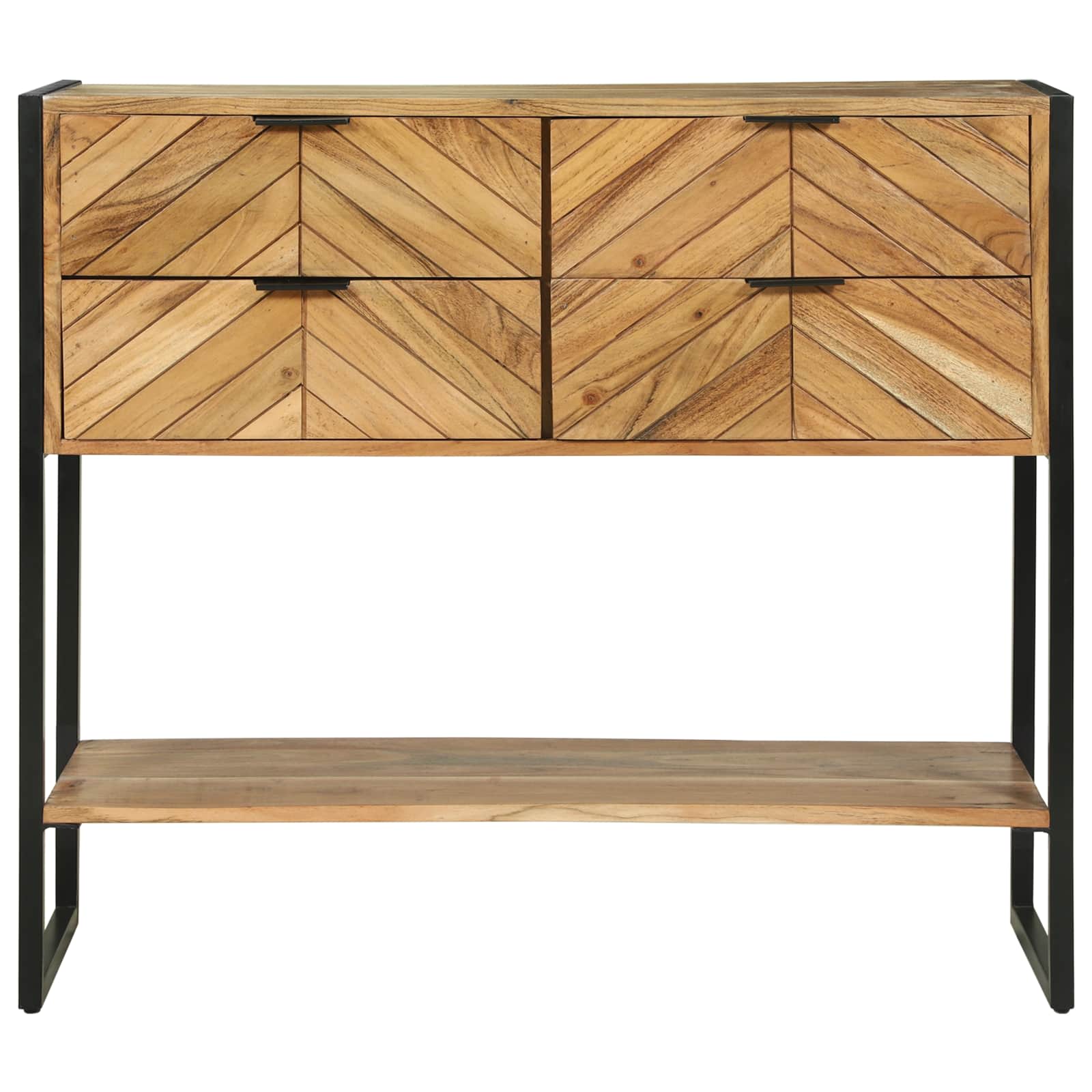 Wandtafel met lade Bruin 90 x 35 x 80 cm Massief Acaciahout