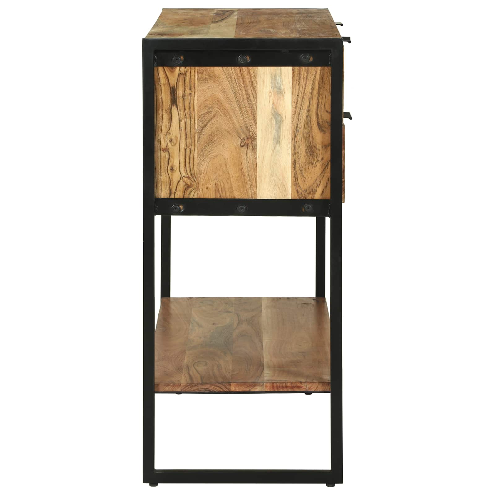 Wandtafel met lade Bruin 90 x 35 x 80 cm Massief Acaciahout