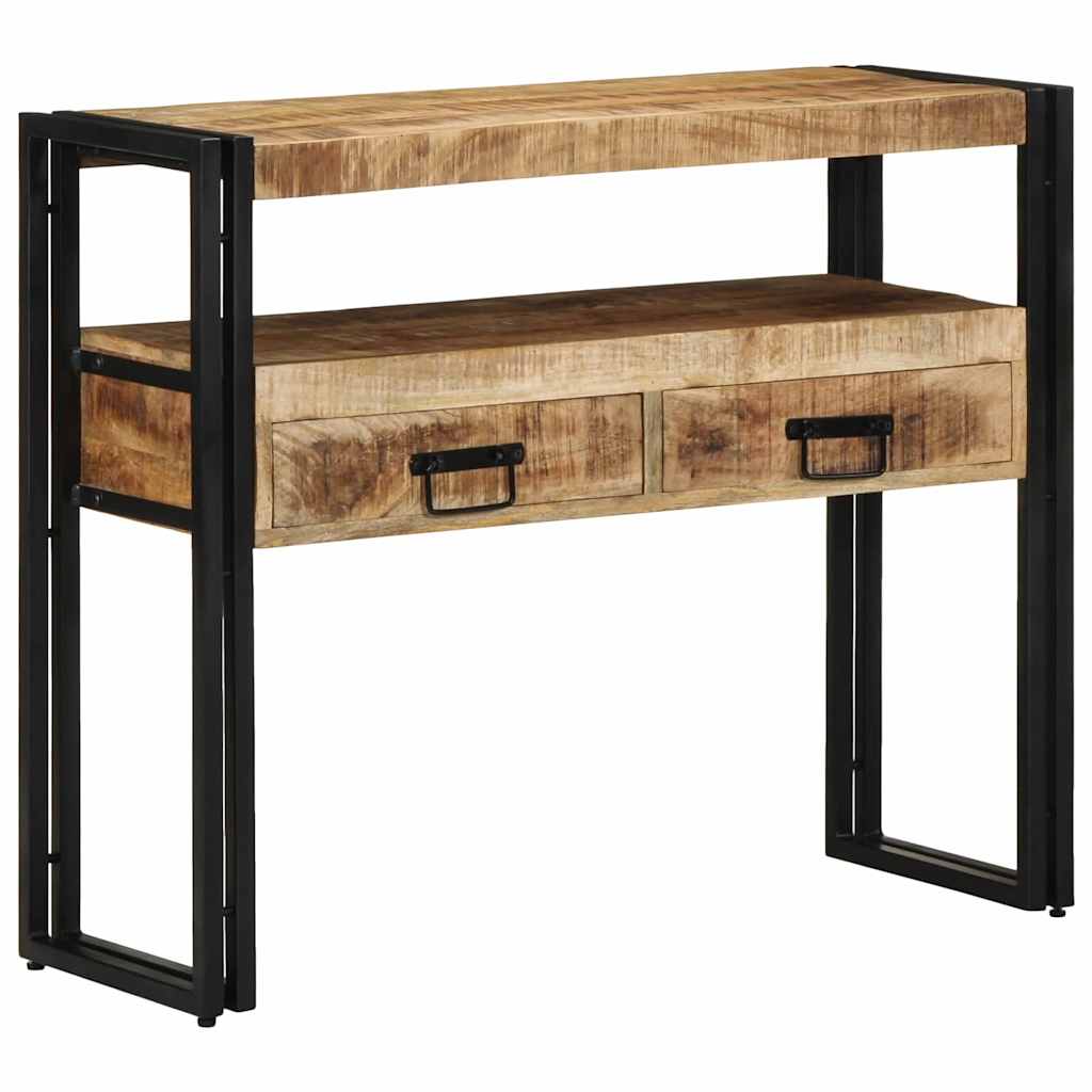 Wandtafel met lade Bruin 90 x 33 x 75 cm Massief Mango Hout