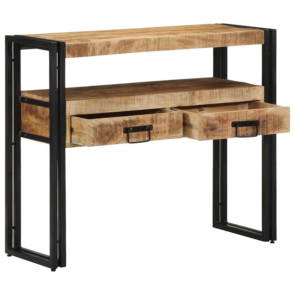 Wandtafel met lade Bruin 90 x 33 x 75 cm Massief Mango Hout