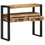 Wandtafel met lade Bruin 90 x 33 x 75 cm Massief Mango Hout