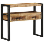 Wandtafel met lade Bruin 90 x 33 x 75 cm Massief Mango Hout