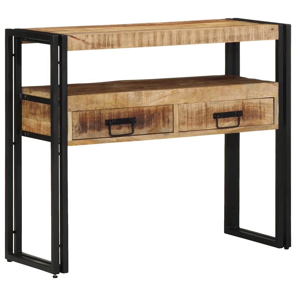 Wandtafel met lade Bruin 90 x 33 x 75 cm Massief Mango Hout