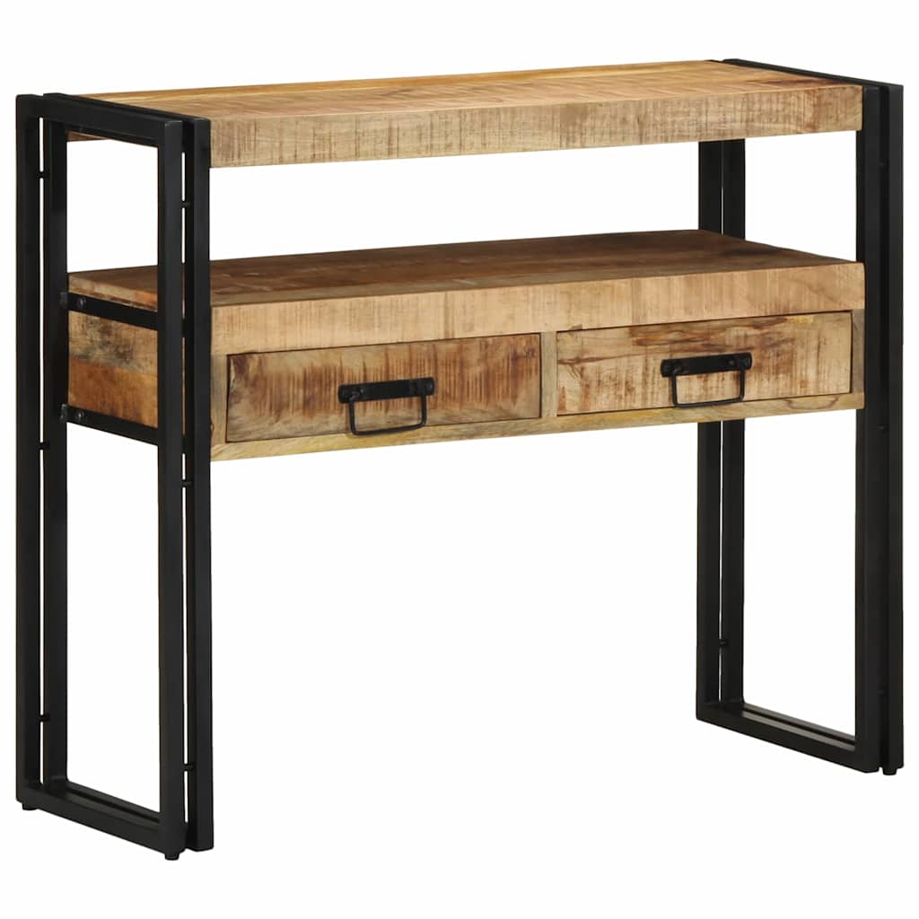 Wandtafel met lade Bruin 90 x 33 x 75 cm Massief Mango Hout