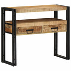 Wandtafel met lade Bruin 90 x 33 x 75 cm Massief Mango Hout