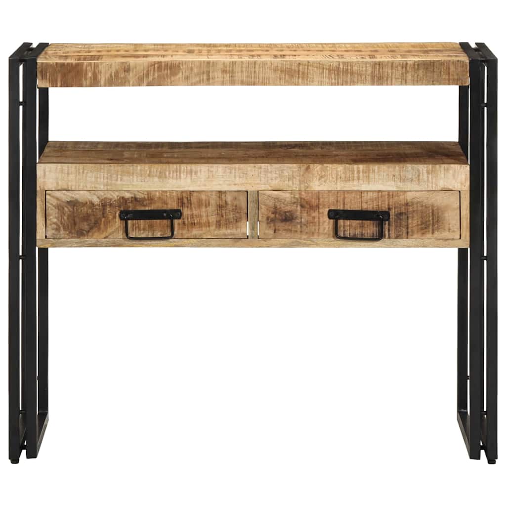 Wandtafel met lade Bruin 90 x 33 x 75 cm Massief Mango Hout