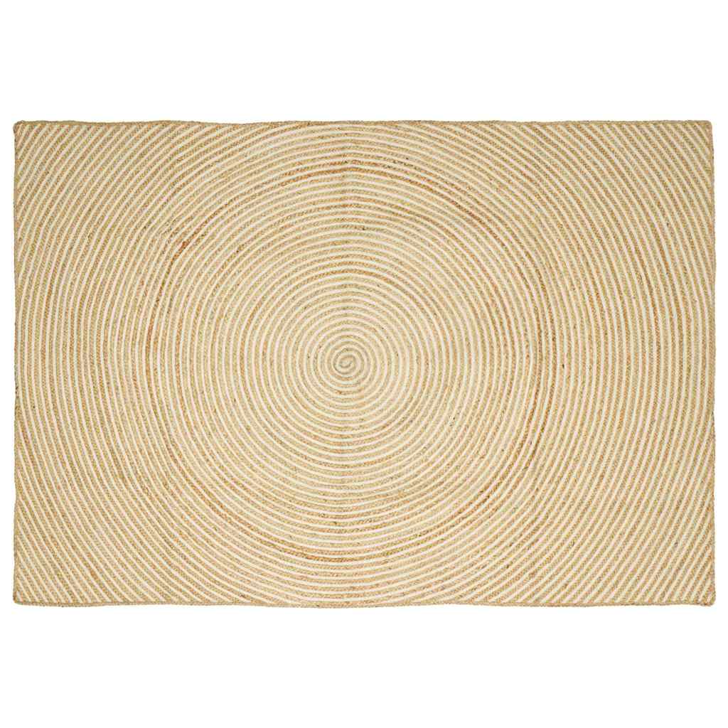 Gebied Tapijt Wit 160 x 230 cm Jute