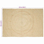 Gebied Tapijt Wit 160 x 230 cm Jute