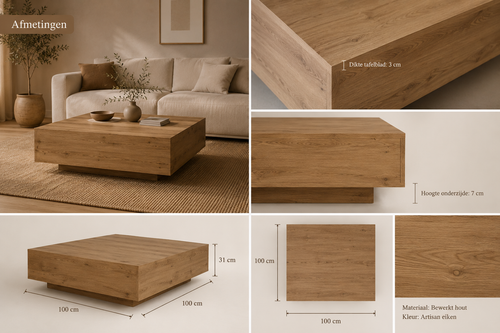 Kaito Salontafel | Artisan Eiken