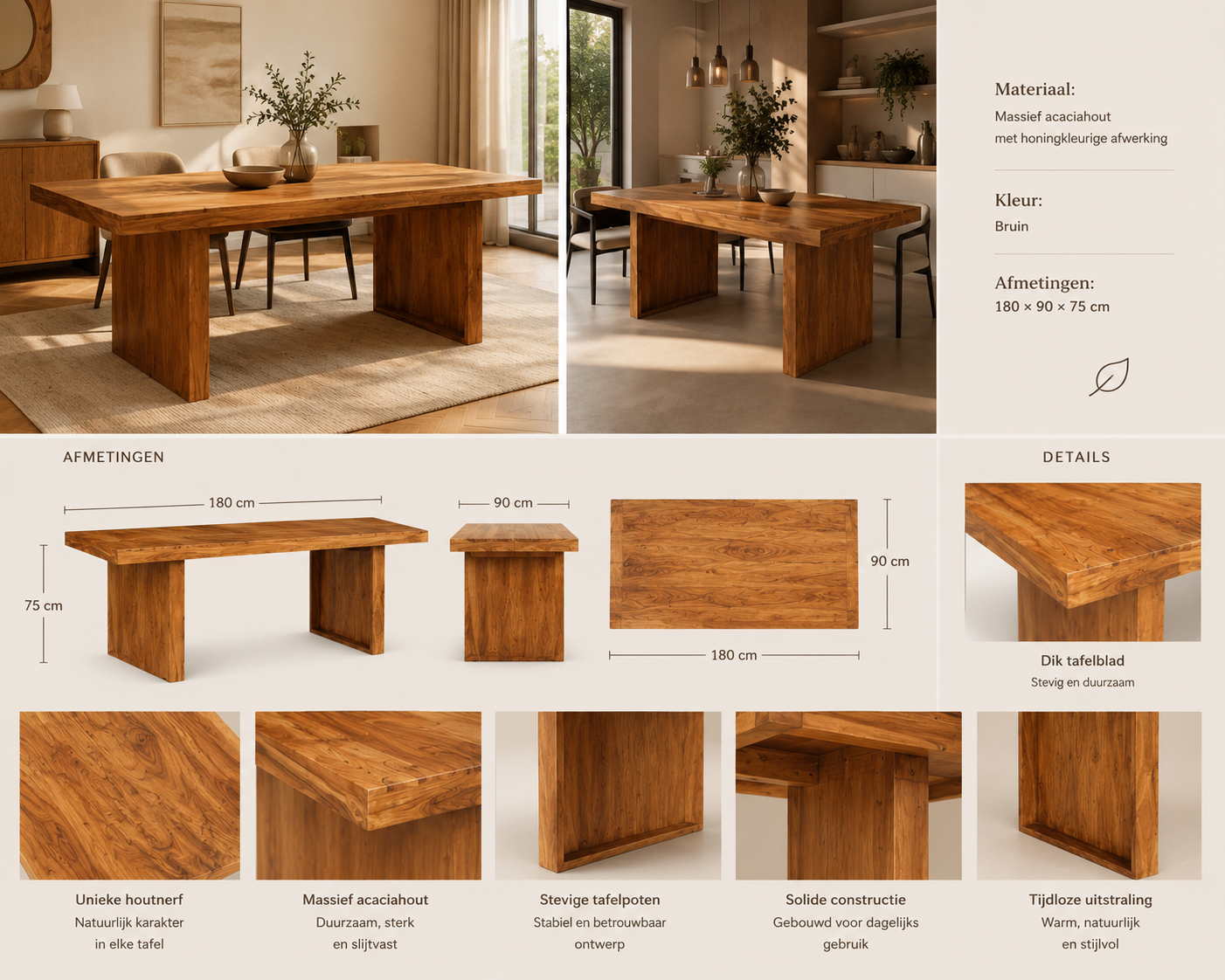 Aki Eettafel | Honey Acacia