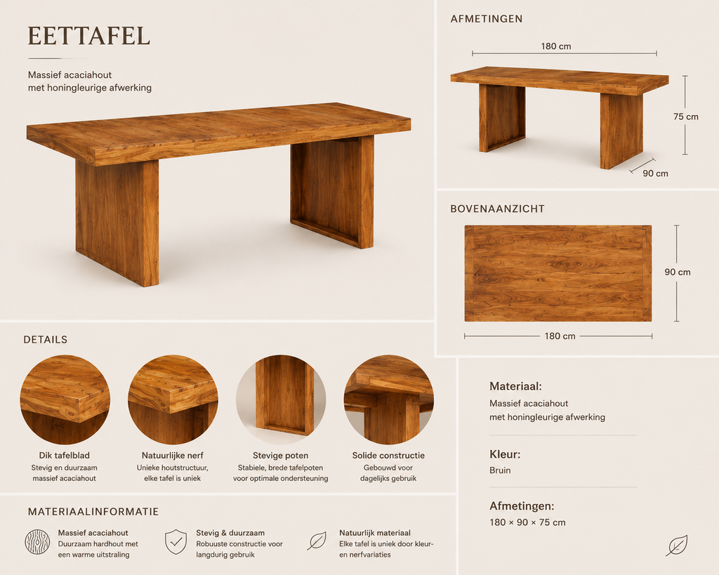 Aki Eettafel | Honey Acacia