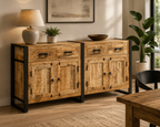 Renzo Sideboard | Massief Mangohout & Staal