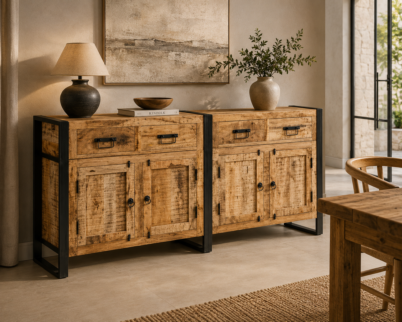 Renzo Sideboard | Massief Mangohout & Staal