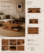 Sakura Salontafel | Massief Acaciahout