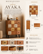 Ayaka Ladekast | Massief Acaciahout