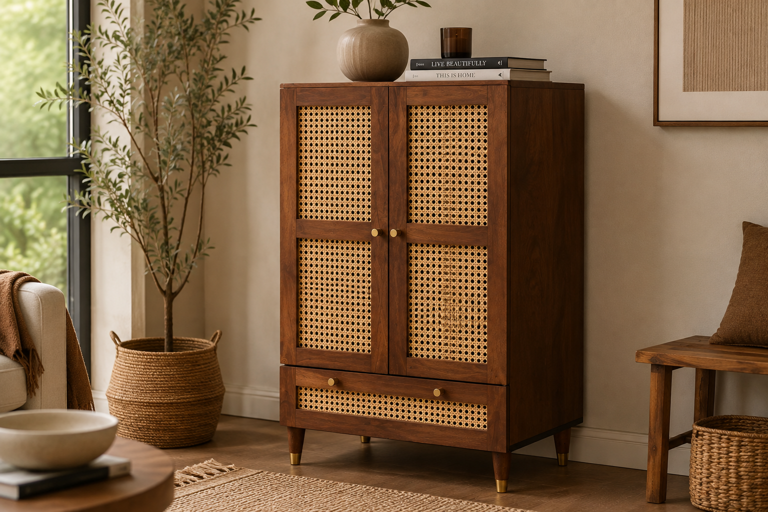 Sanji Hoge Kast | Mangohout & Rotan
