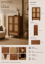 Sanji Hoge Kast | Mangohout & Rotan