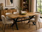 Kenzo Eettafel | Mangohout & Zwart Staal