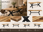 Kenzo Eettafel | Mangohout & Zwart Staal