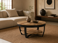 Nova Salontafel | Mangohout & Zwart Staal