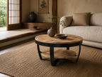 Nova Salontafel | Mangohout & Zwart Staal