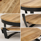Nova Salontafel | Mangohout & Zwart Staal