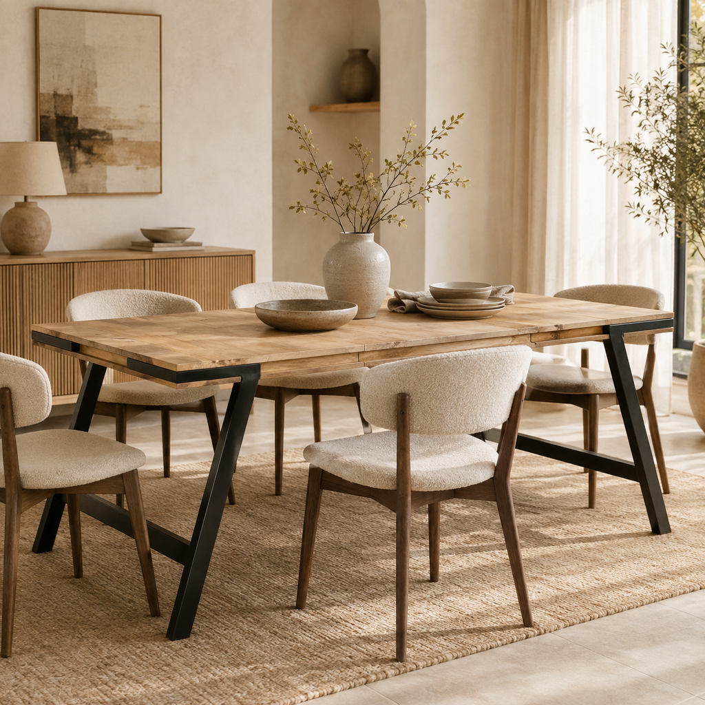 Luna Eettafel | Massief Mangohout