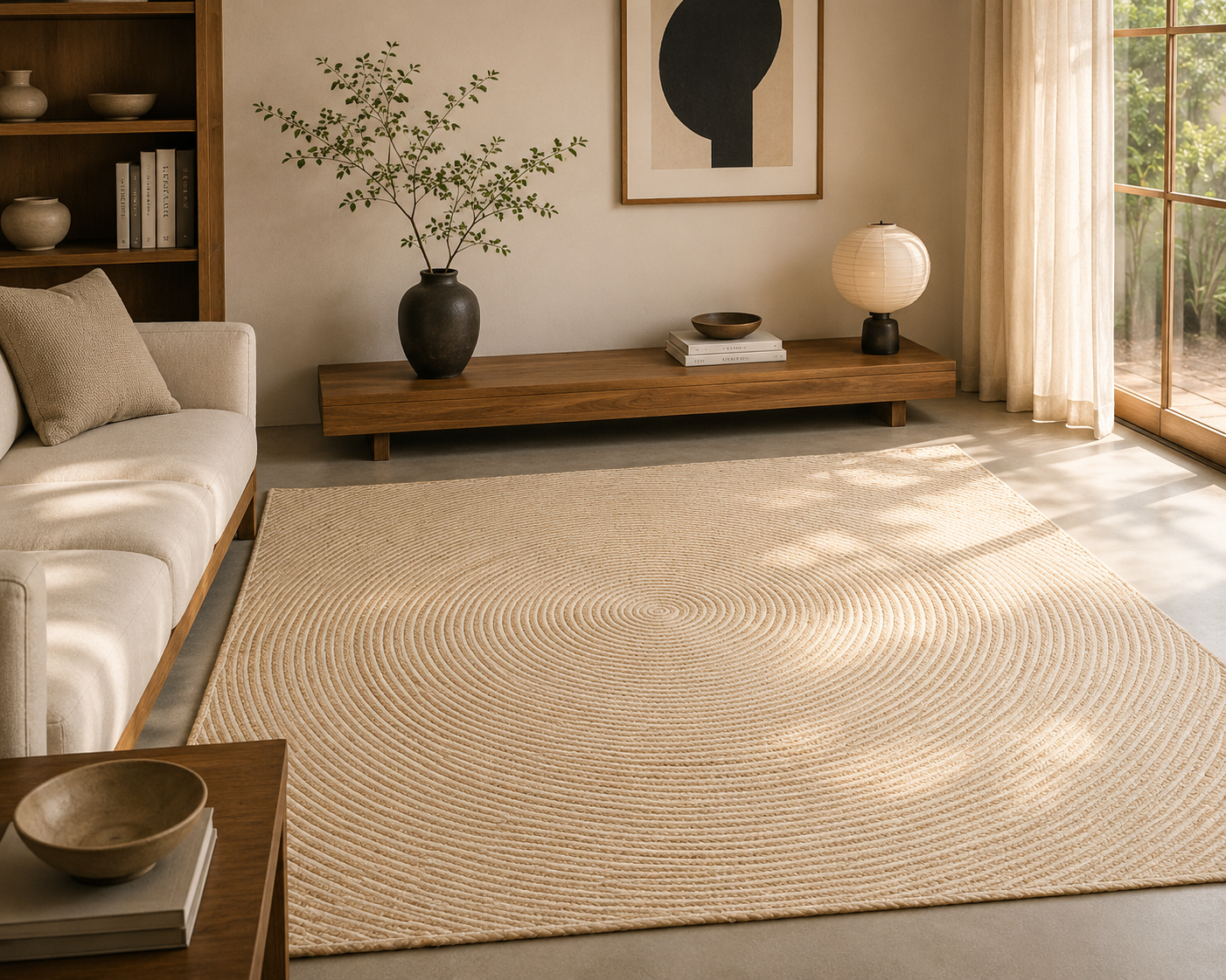 Chi Vloerkleed | Natuurlijke Jute – 160 × 230 cm