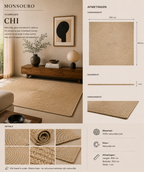 Chi Vloerkleed | Natuurlijke Jute – 160 × 230 cm